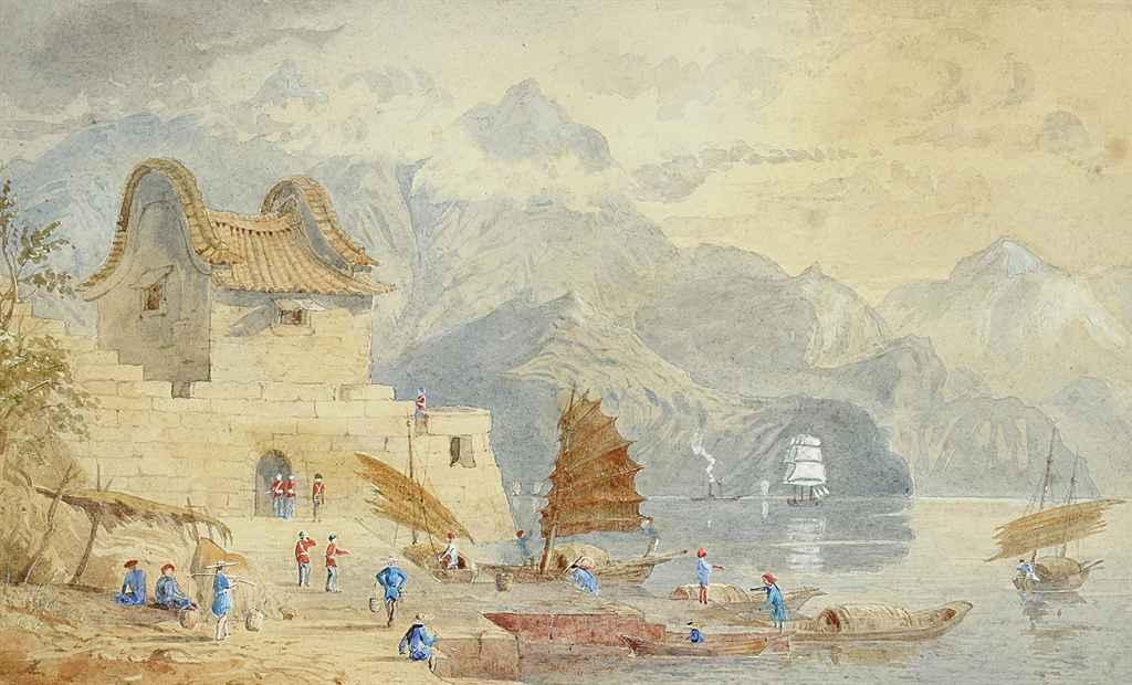 Thomas Allom - Fort Victoria, Kow Loon