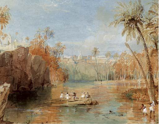 Thomas Allom - Nefta, The Ancient Negeta Beylik of Tunis, Africa