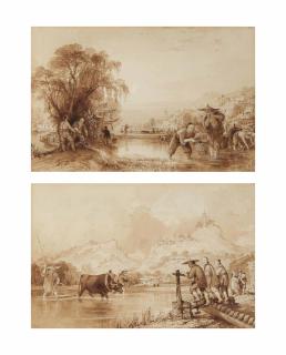 Thomas Allom - Transplanting Rice; And Sowing At Soo-Chow-Foo