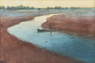 Thomas Aquinas Daly - November Marsh and Marsh Creek (a group of two)