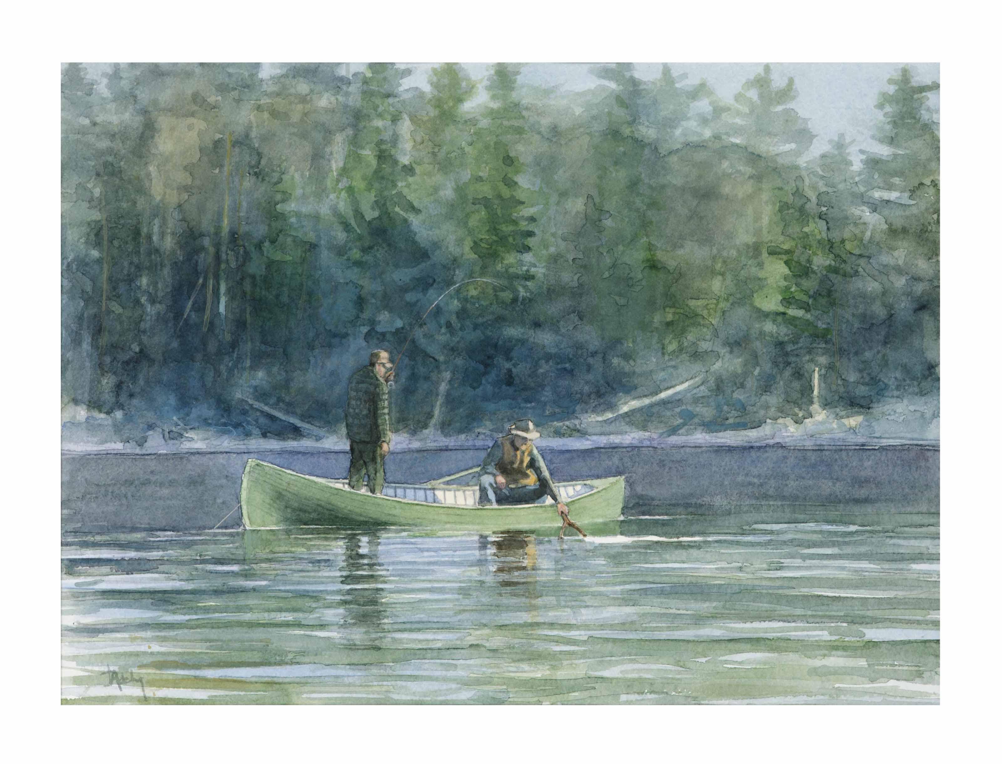 Thomas Aquinas Daly - Two fishermen in a boat