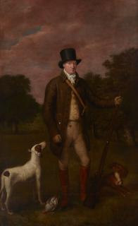 Thomas Arrowsmith - Portrait Of Henry Hoste Henley (1766-1833), Full-Length, With Dogs