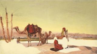 Thomas B. Seddon - Arabs at Prayer in the Desert