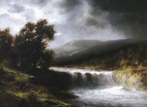 Thomas Bailey Griffin - Dappled Light On The Rapids