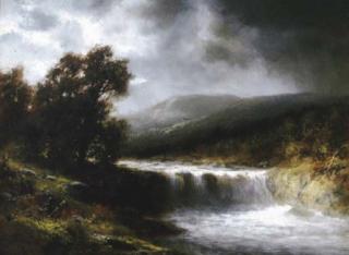 Thomas Bailey Griffin - Dappled Light On The Rapids