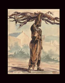 Thomas Baines - Fingo wood carrier