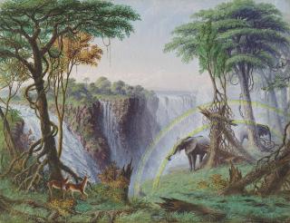 Thomas Baines - The Mosi-O-A-Tunya (Smoke Resounding) Or Victoria Falls Of The Zambesi River, Latitude 17.55.4 South