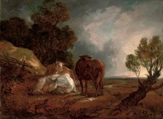 Thomas Barker of Bath - A wooded landscape with cattle