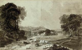 Thomas Barker of Bath - Sheeping grazing in a landscape