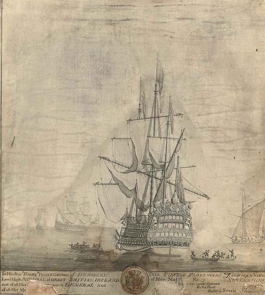 Thomas Bastion - View of Her Majesty\'s Ship Sovereign