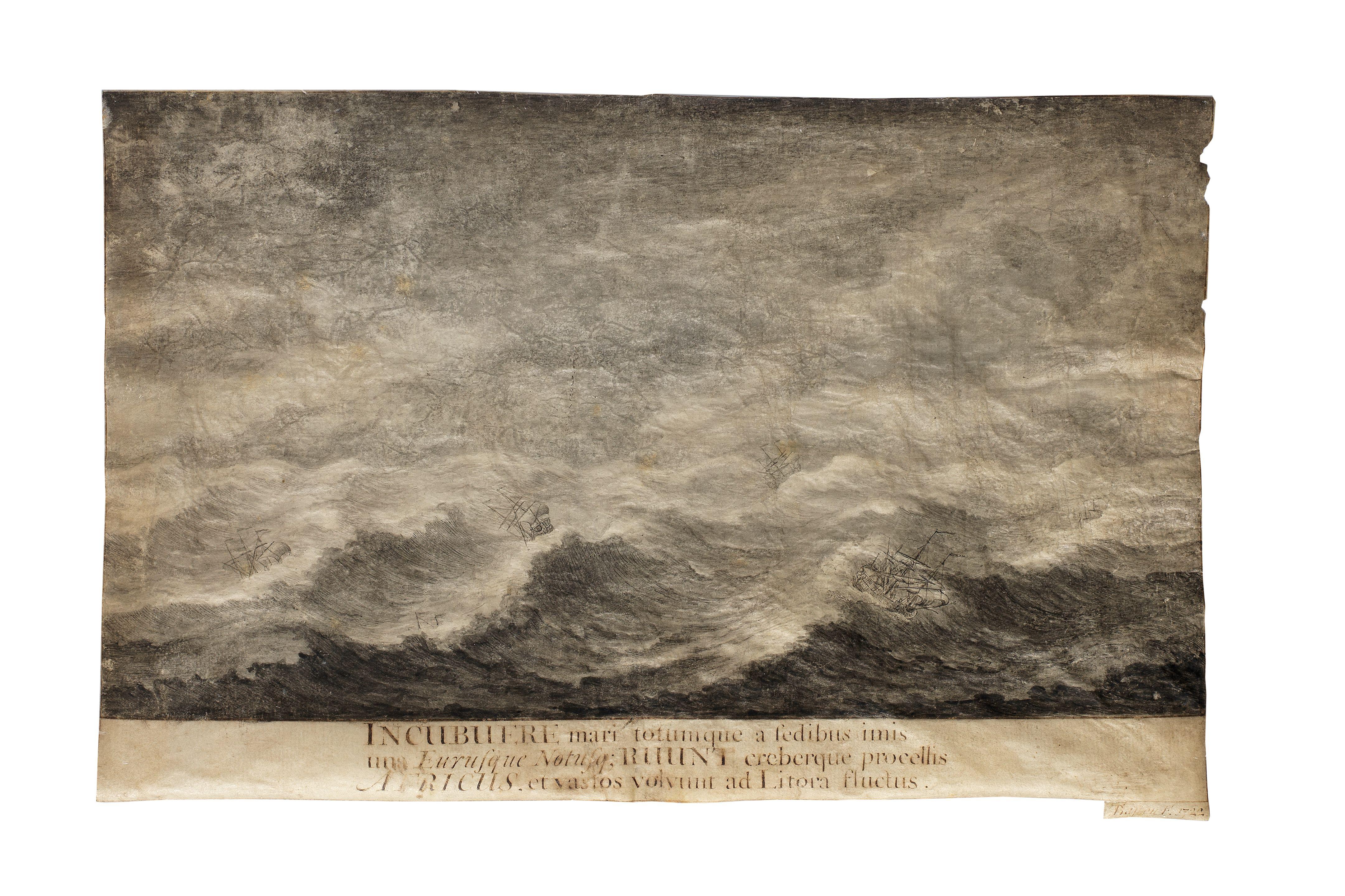 Thomas Baston - Shipping in a stormy sea