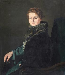 Thomas Baumgartner - Porträt der ehemaligen Direktorin des Dresdener Hotels \