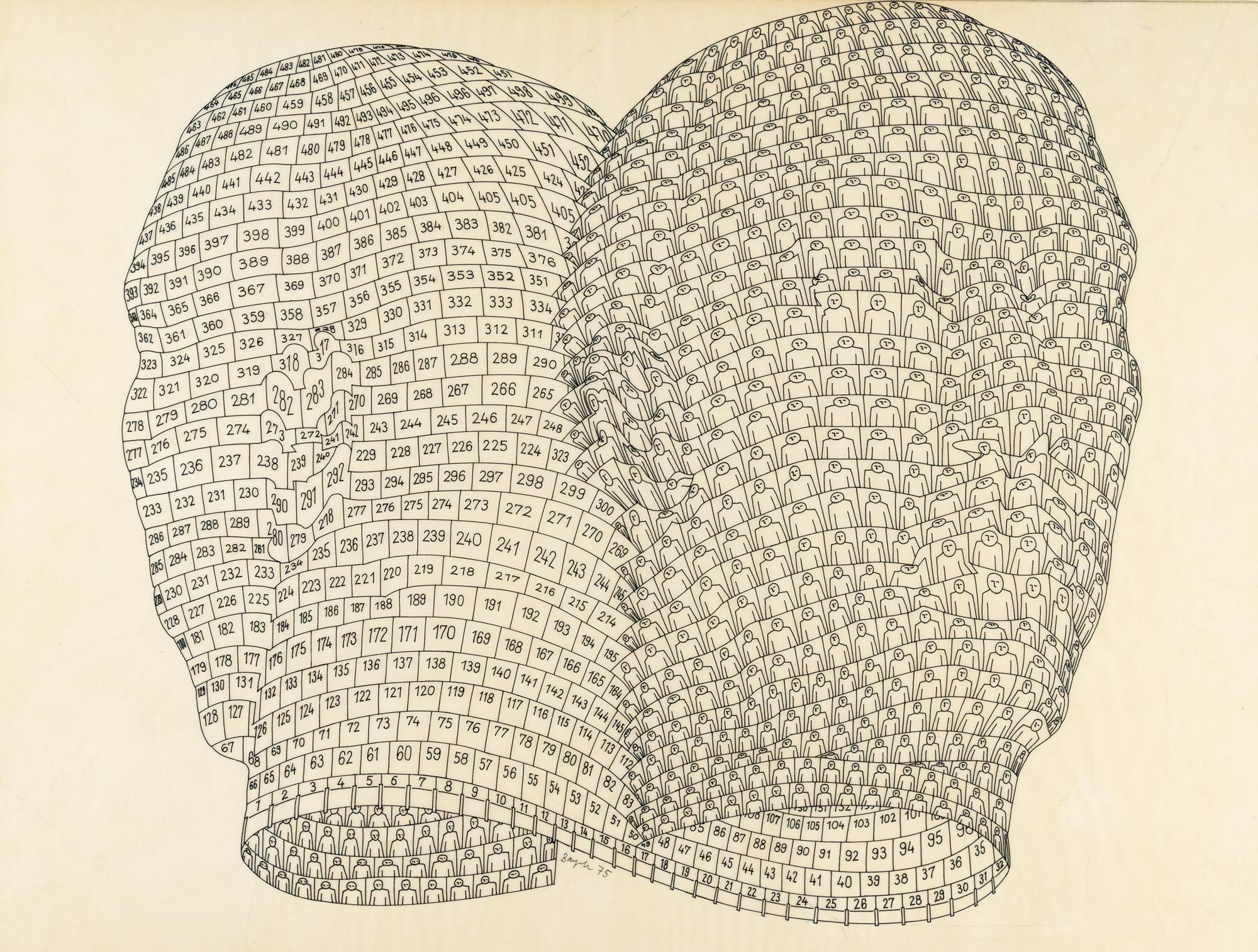 Thomas Bayrle - Zwei Köpfe