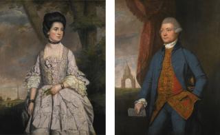 Thomas Beach, R.A. - Portrait Of John Newman (D. 1799), Of Barwick Park, Yeovil; And A Portrait Of His Wife, Grace Newman, Née Hoskins