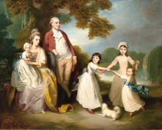 Thomas Beach - A gentleman and lady with their children in a landscape