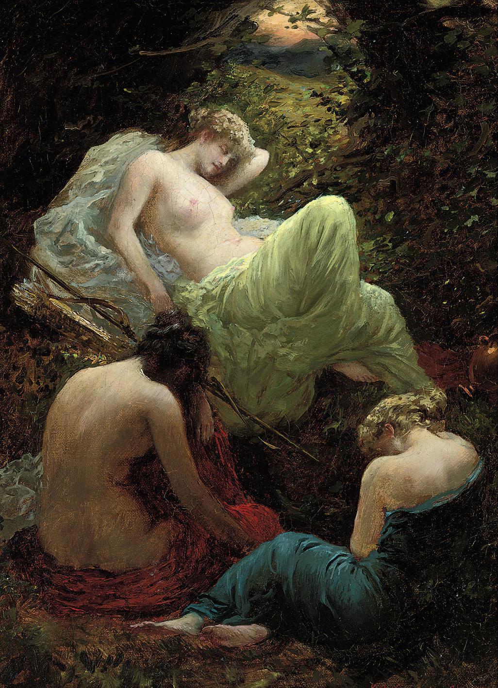 Thomas Benjamin Kennington, R.B.A., N.E.A.C. - The Siesta of Diana