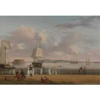 Thomas Birch - The Battery And Harbor, New York