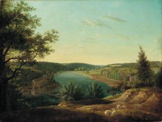 Thomas Birch - View of the Chain Bridge and Falls of Schuylkill, Five Miles from Philadelphia