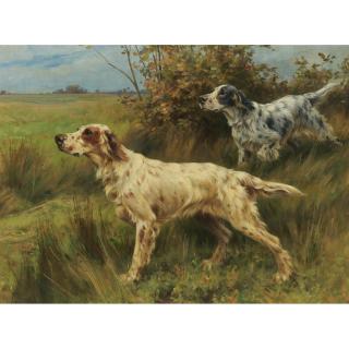 Thomas Blinks - British Two English Setters On Point