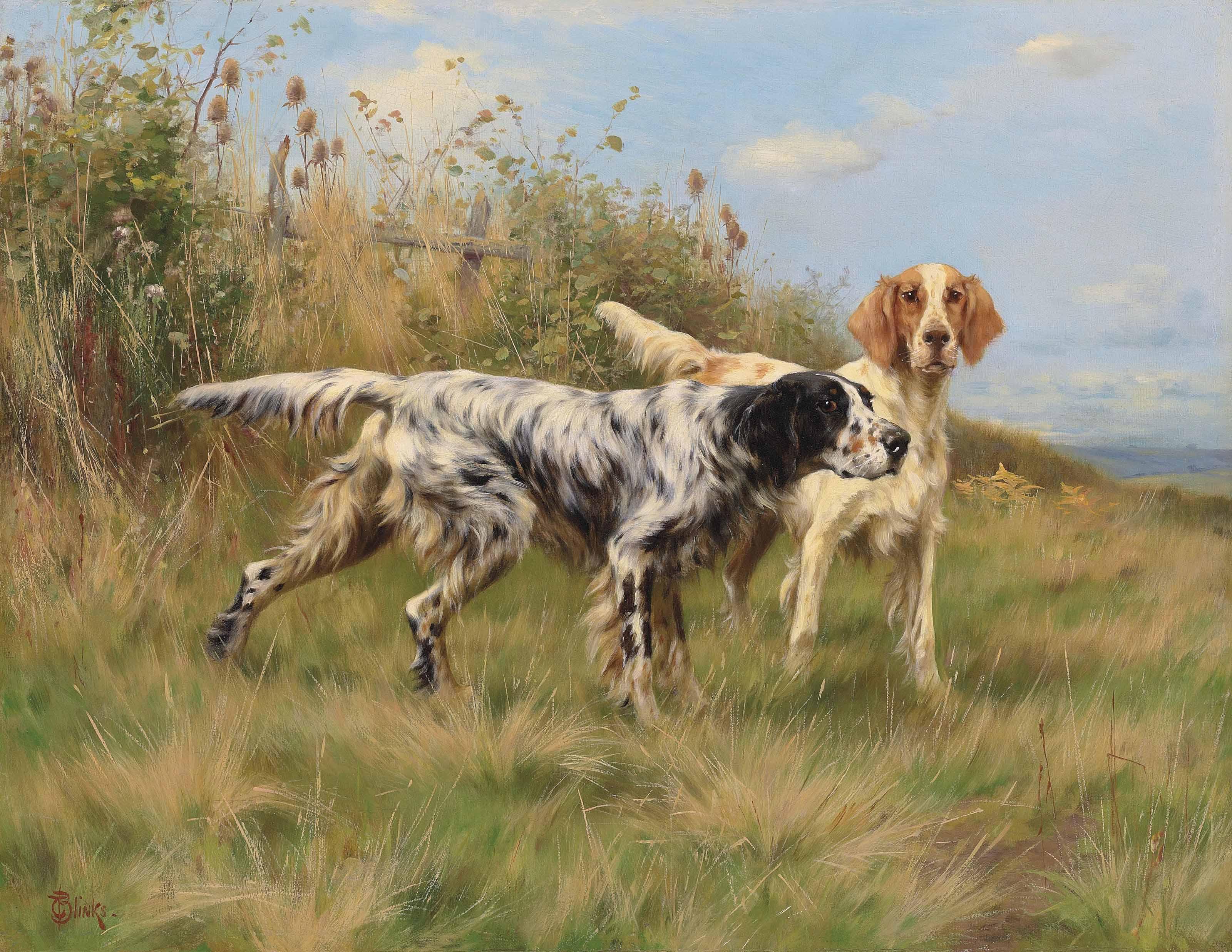 Thomas Blinks - Two English setters