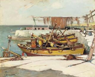 Thomas Bonar Lyon - Sunlit harbour