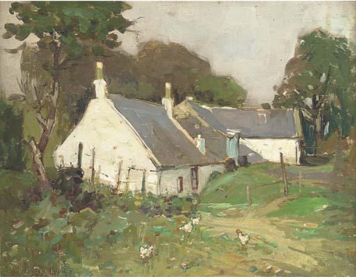 Thomas Bonar Lyon - The Miller\'S House, Near Culroy, Ayrshire; And At The River Bank