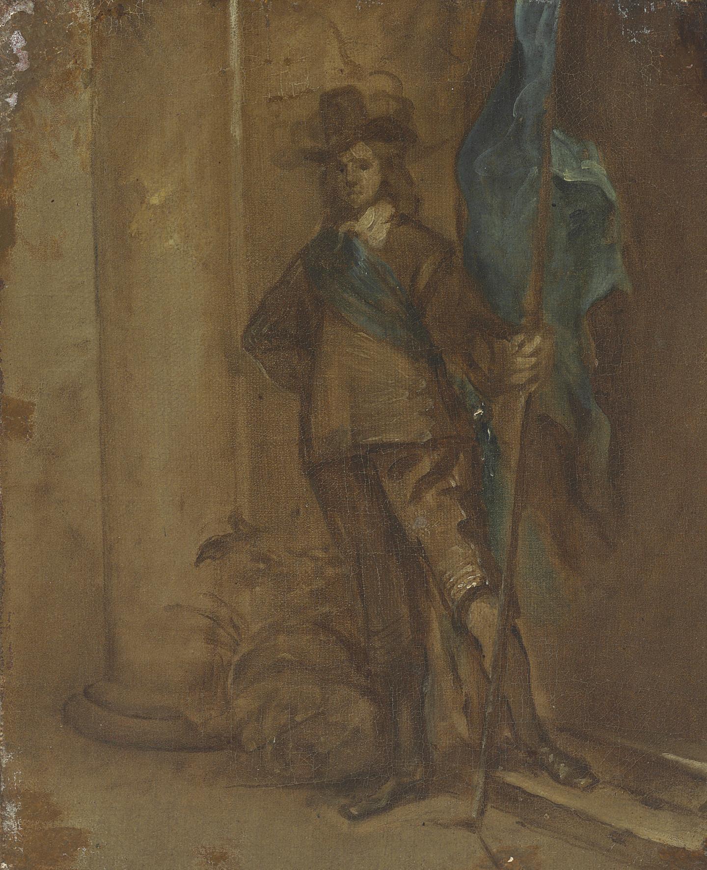 Thomas Bosschaert - A soldier with a flag