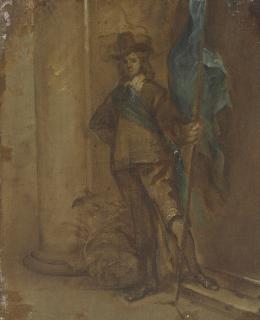 Thomas Bosschaert - A soldier with a flag