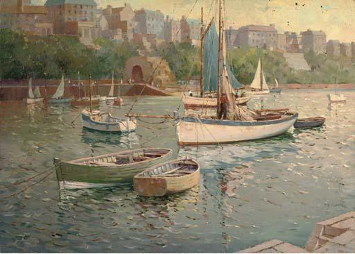 Thomas Brown Clark - Fishing Boats In Harbour