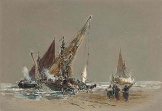 Thomas Bush Hardy, R.B.A. - North Pier, Scarborough; and At Southend (illustrated)