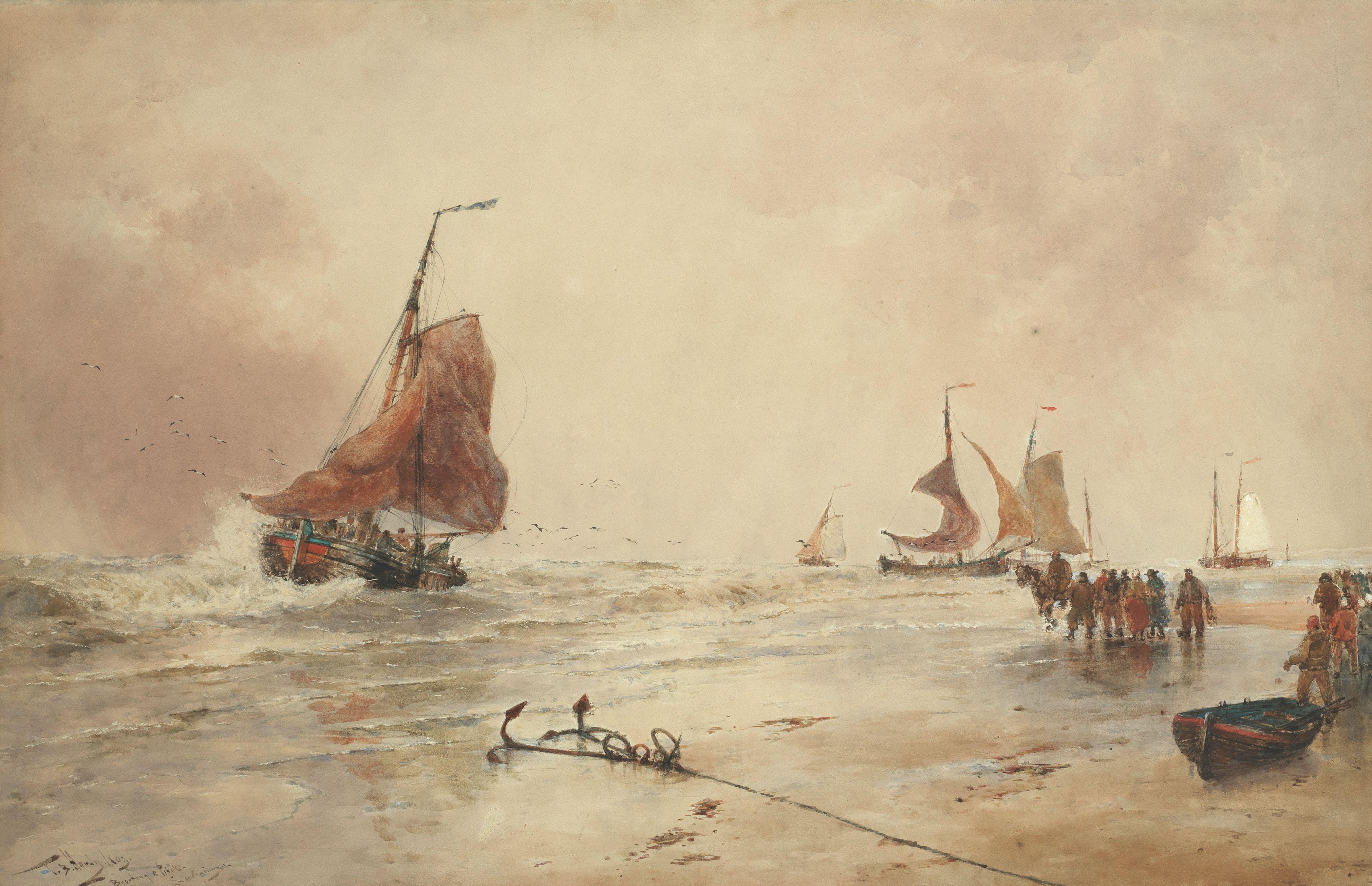 Thomas Bush Hardy - \'Beaching a Pinck, Scheveningen\'