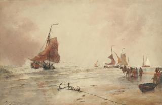 Thomas Bush Hardy - \'Beaching a Pinck, Scheveningen\'