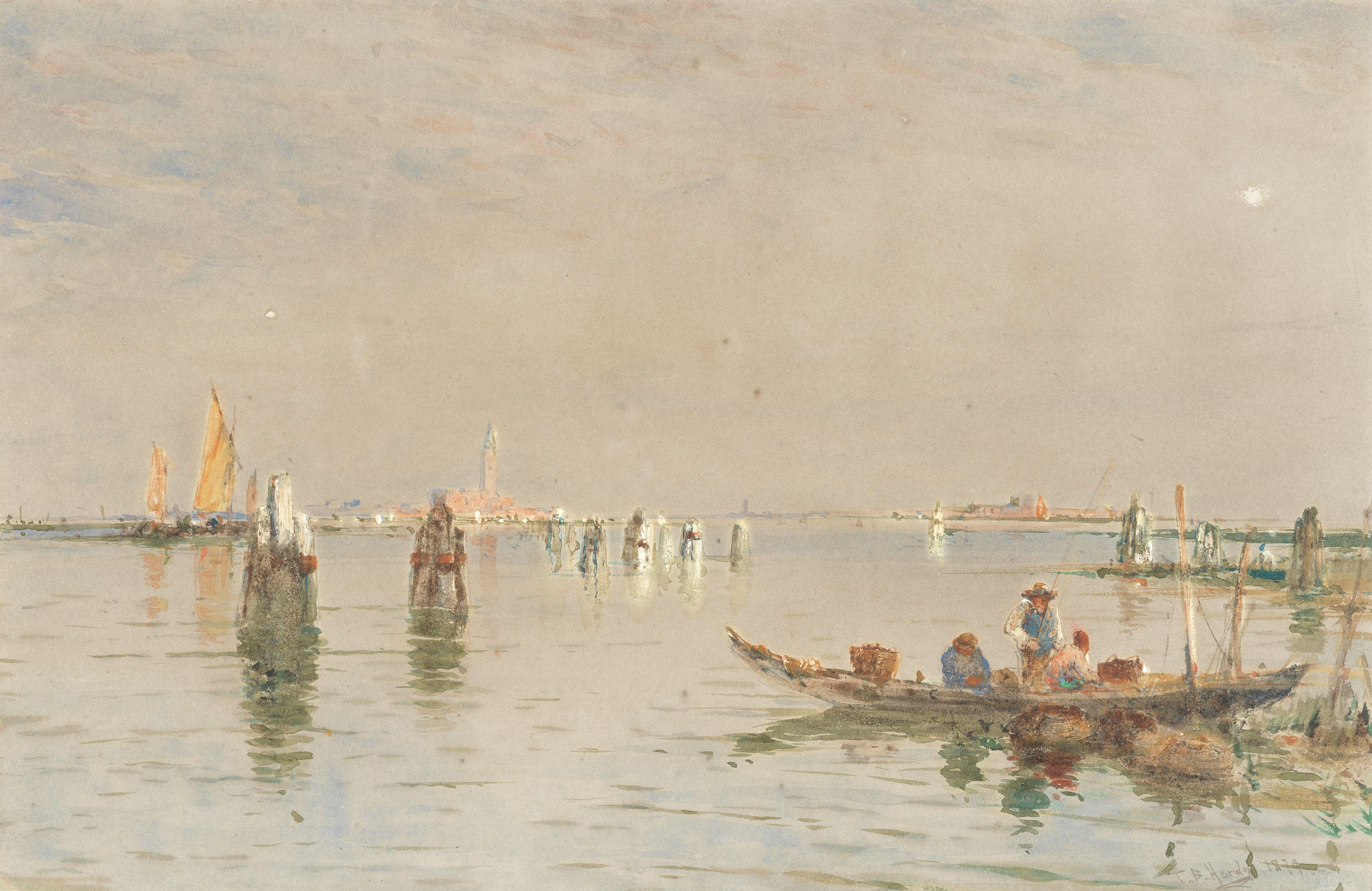 Thomas Bush Hardy - Fishermen on the lagoon, Venice