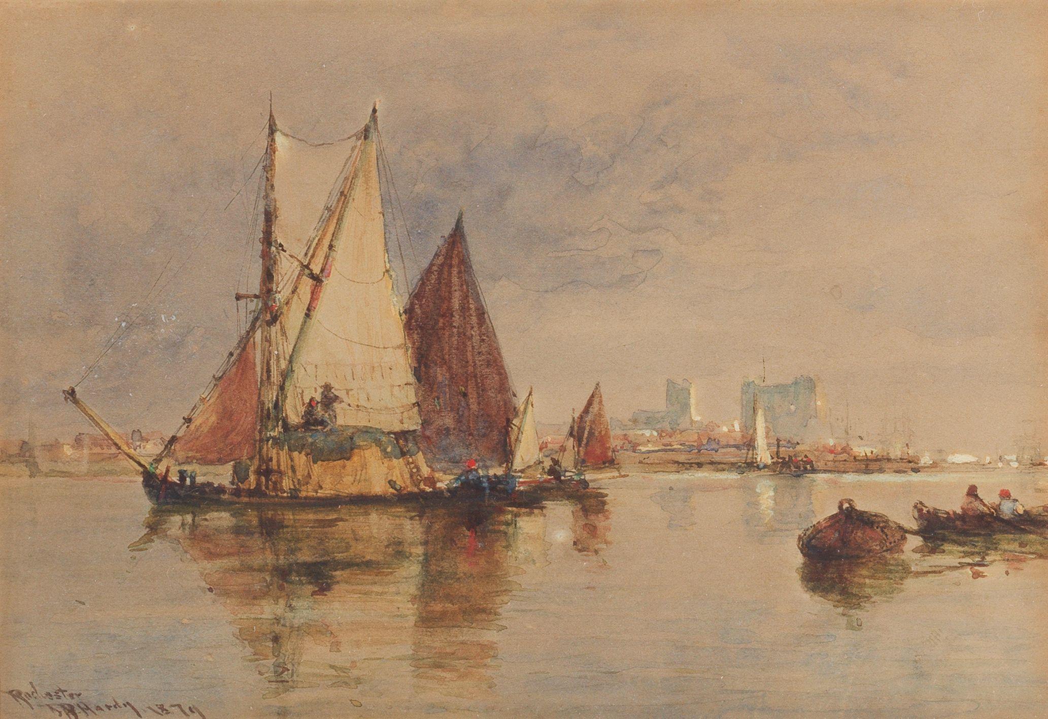 Thomas Bush Hardy - View on the Medway near Rochester