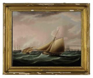 Thomas Buttersworth Sen. - Caught in a gale