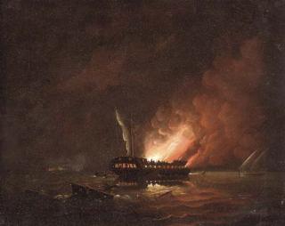 Thomas Buttersworth - A night engagement