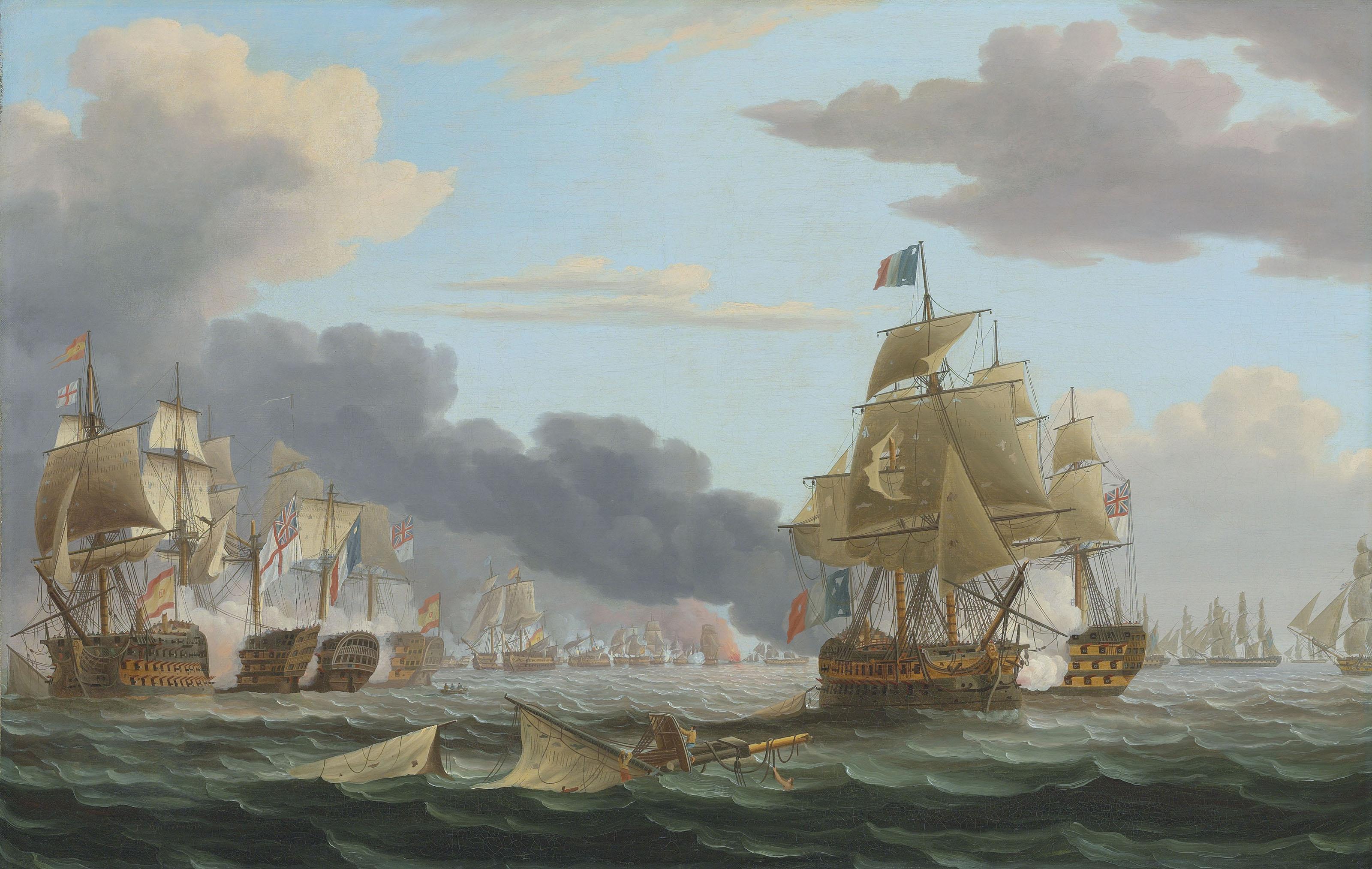 Thomas Buttersworth - The Battle Of Trafalgar, 21 October 1805: The Height Of The Action