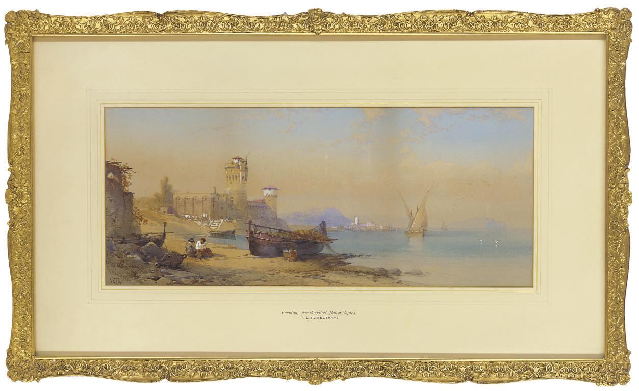 Thomas Charles Leeson Rowbotham, N.W.S. - Evening near Pozzuoli, Bay of Naples; and Near Brünig, Switzerland