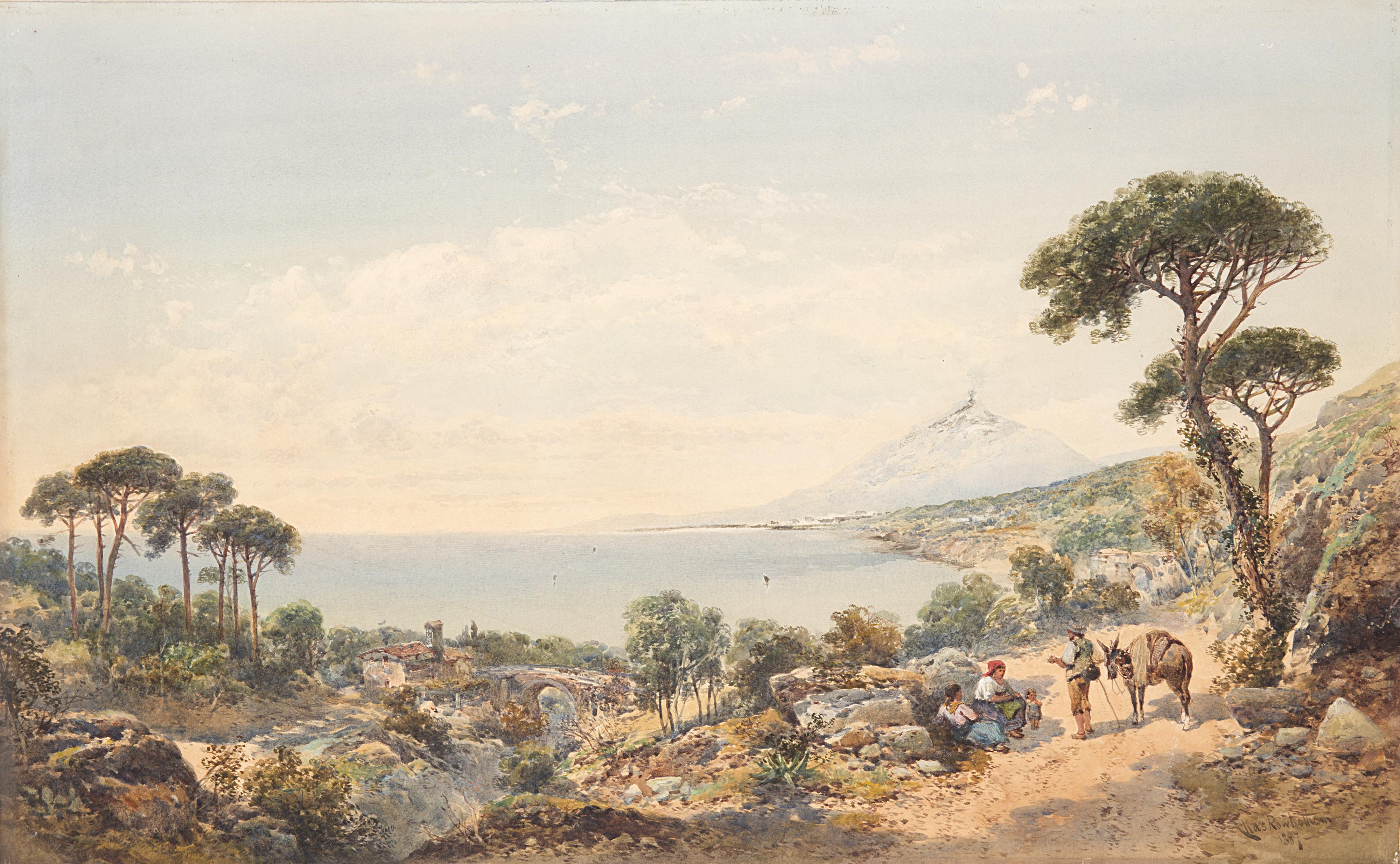 Thomas Charles Leeson Rowbotham - Veduta dell\'Etna da Taormina