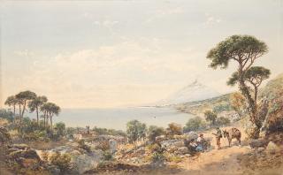 Thomas Charles Leeson Rowbotham - Veduta dell\'Etna da Taormina