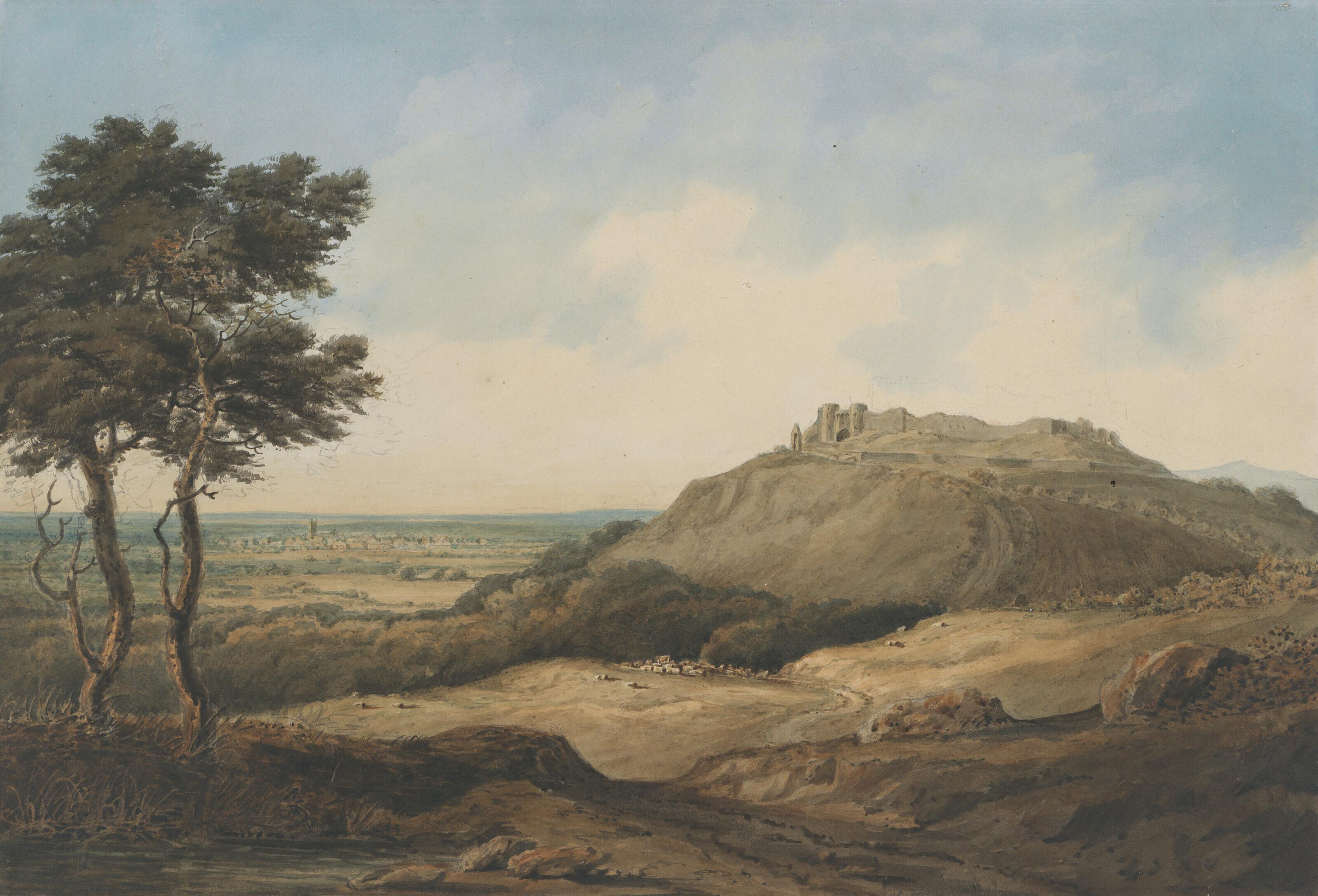 Thomas Christopher Hofland - View of Carisbrooke Castle, Isle of Wight
