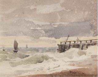 Thomas Churchyard - View of the shore at Southwold, Suffolk