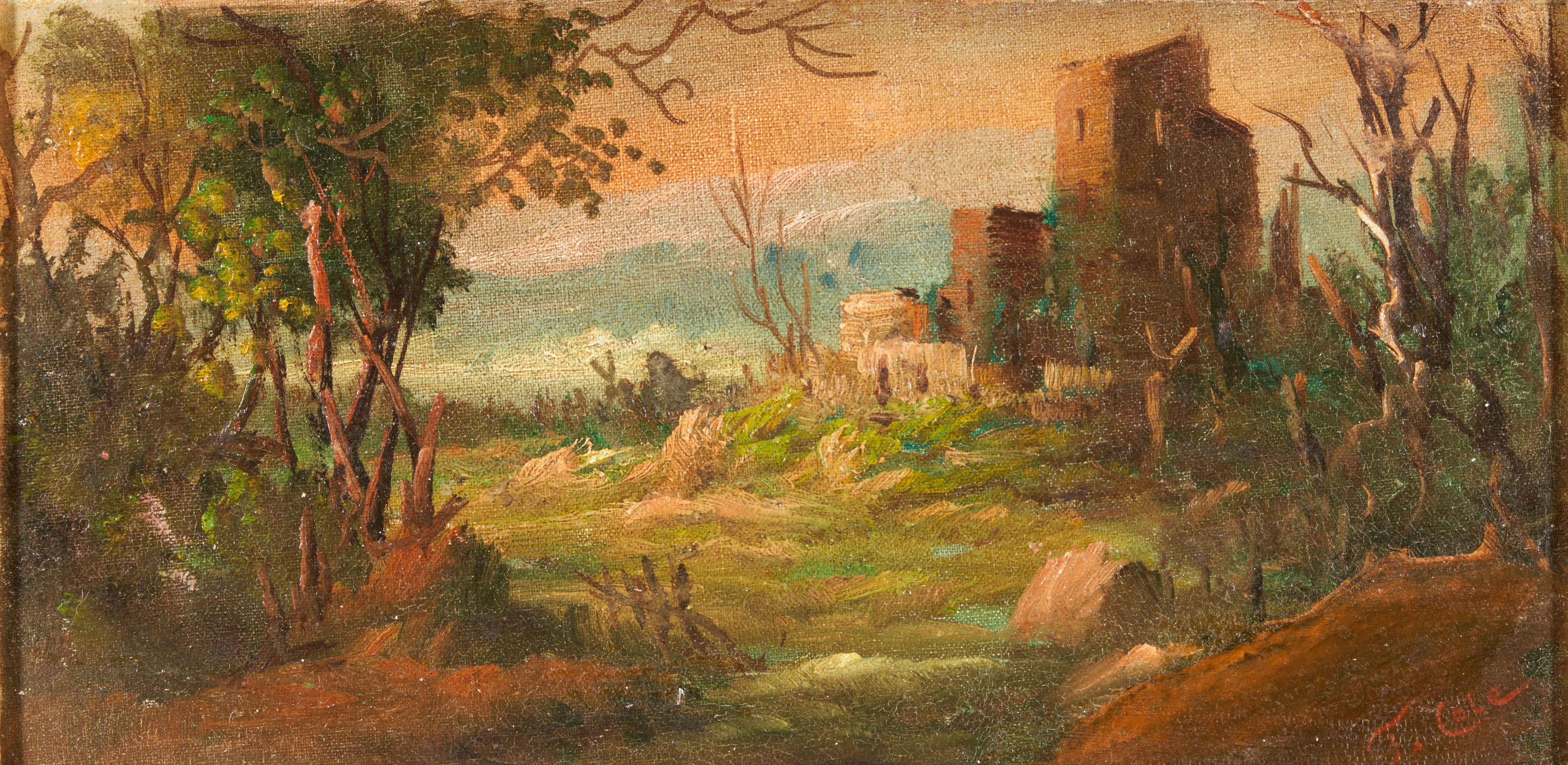 Thomas Cole - Classical Ruins Sketch