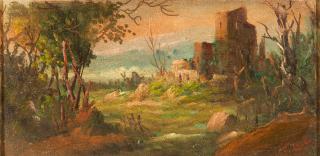 Thomas Cole - Classical Ruins Sketch