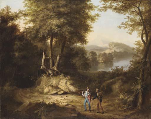 Thomas Cole - Hunters In A Landscape