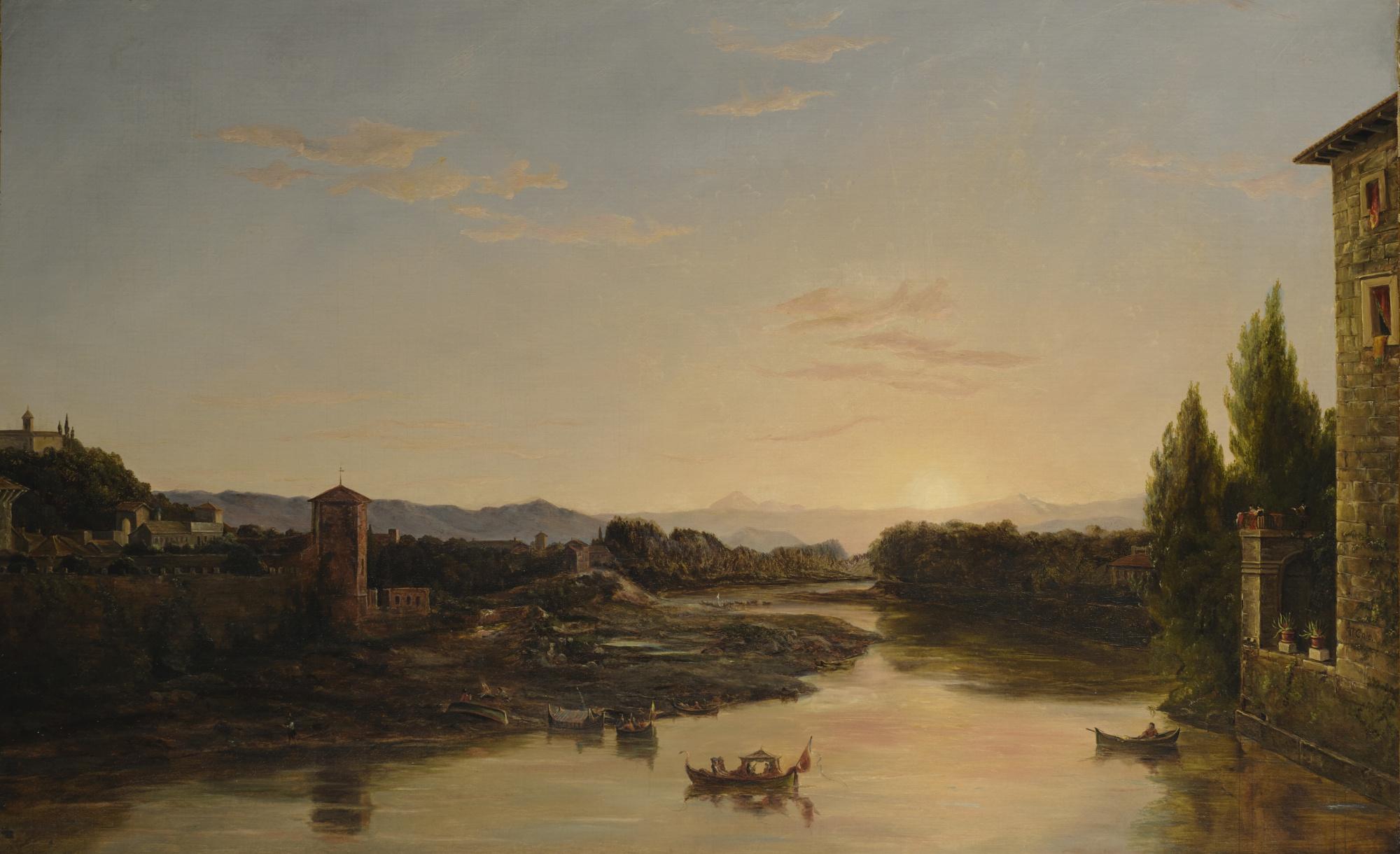 Thomas Cole - Sunset On The Arno
