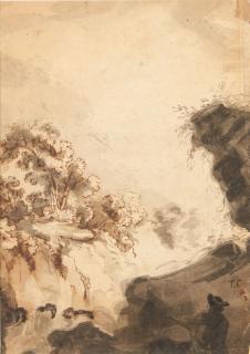 Thomas Cole - Wild Landscape with a Figure