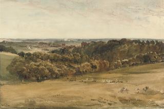 Thomas Collier, R.I. - Arundel Castle from the Downs, West Sussex