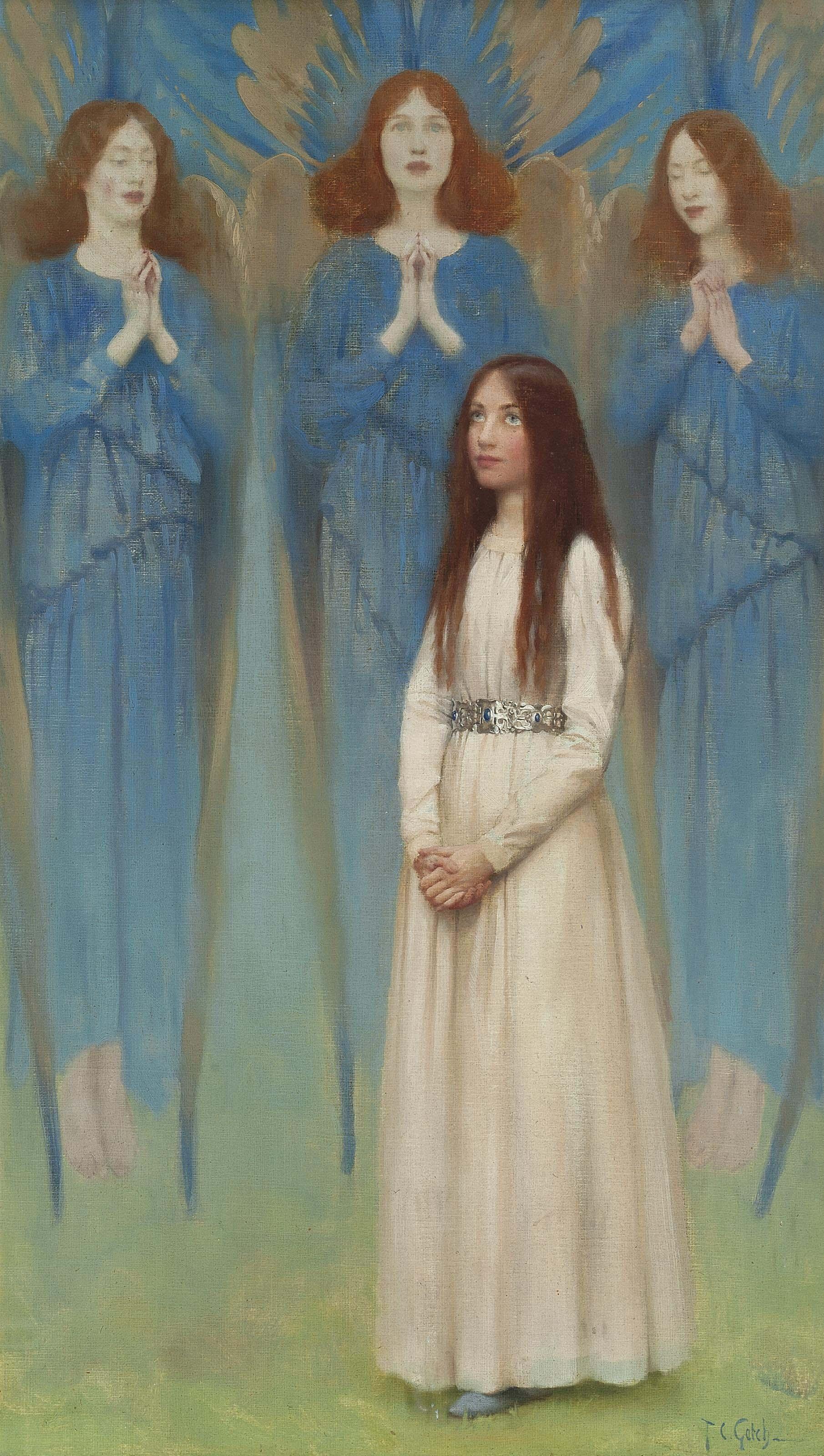 Thomas Cooper Gotch, R.B.A., R.I. - A vision of angels