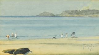 Thomas Cooper Gotch - Paddling, Whitsand Bay